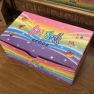 Lisa Frank Crocs Box with Rainbow and Hearts